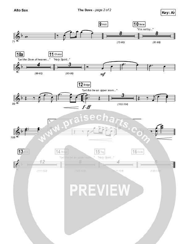 The Dove (Choral Anthem SATB) Sax Pack (The Belonging Co / Kari Jobe / Arr. Mason Brown)