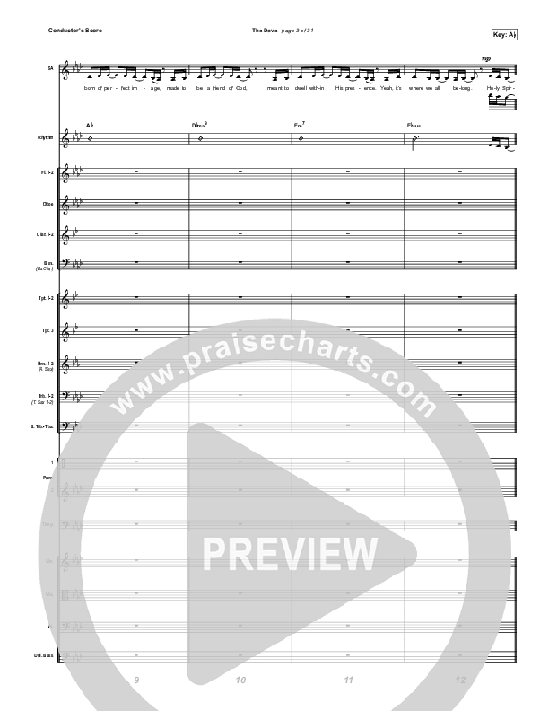 The Dove (Choral Anthem SATB) Orchestration (The Belonging Co / Kari Jobe / Arr. Mason Brown)