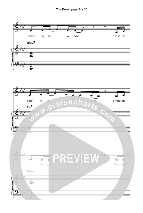 The Dove (Choral Anthem SATB) Octavo (SATB & Pno) (The Belonging Co / Kari Jobe / Arr. Mason Brown)