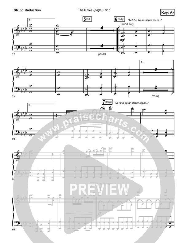 The Dove (Choral Anthem SATB) String Reduction (The Belonging Co / Kari Jobe / Arr. Mason Brown)