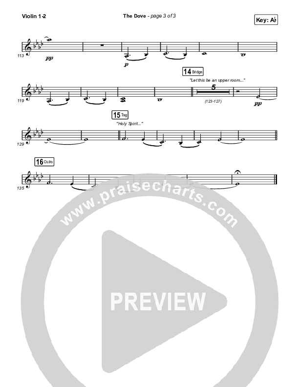 The Dove (Choral Anthem SATB) String Pack (The Belonging Co / Kari Jobe / Arr. Mason Brown)
