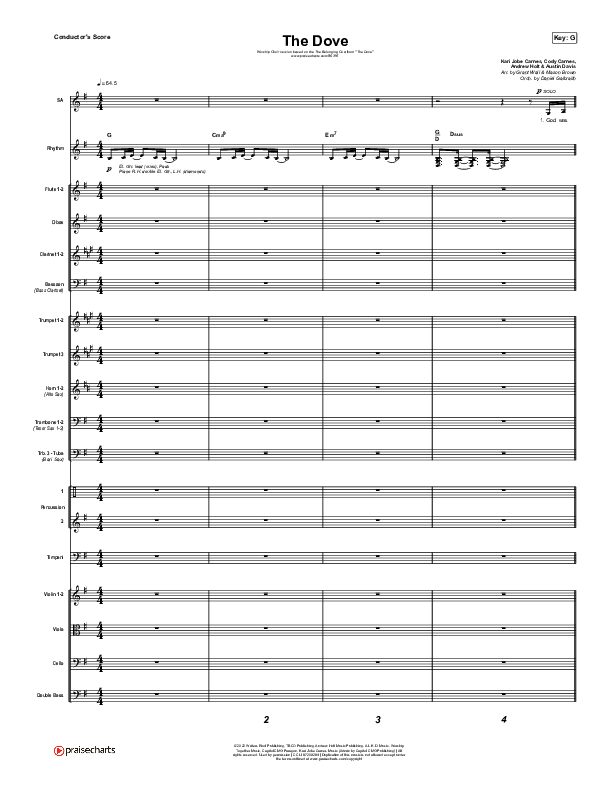 The Dove (Worship Choir SAB) Conductor's Score (The Belonging Co / Kari Jobe / Arr. Mason Brown)