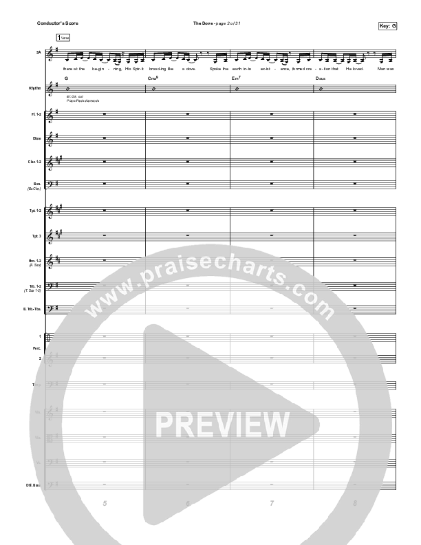 The Dove (Worship Choir SAB) Orchestration (No Vocals) (The Belonging Co / Kari Jobe / Arr. Mason Brown)