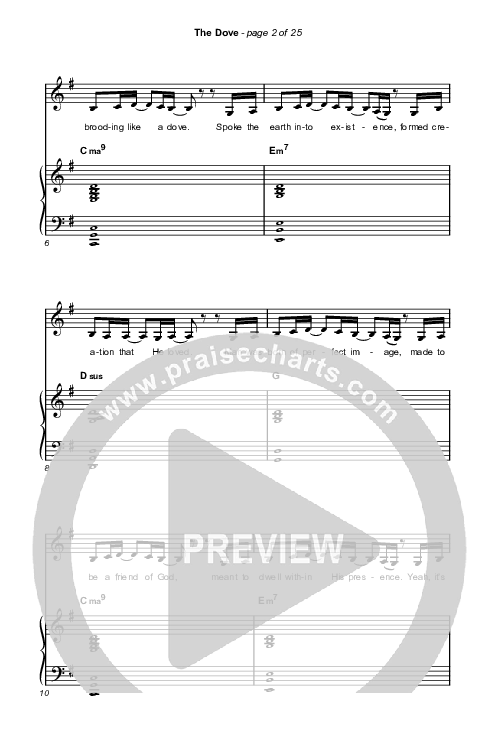 The Dove (Worship Choir SAB) Octavo (SAB & Pno) (The Belonging Co / Kari Jobe / Arr. Mason Brown)