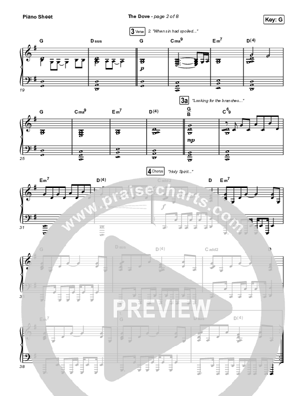 The Dove (Worship Choir SAB) Piano Sheet (The Belonging Co / Kari Jobe / Arr. Mason Brown)