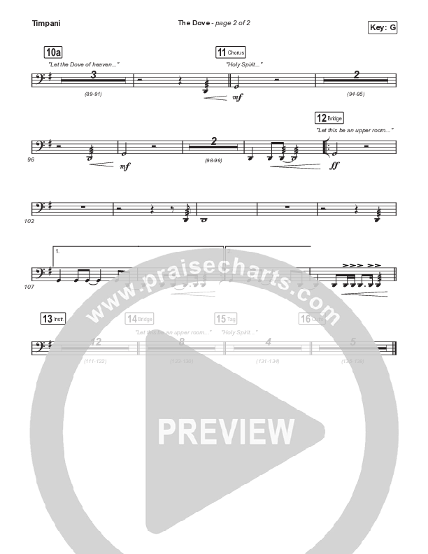 The Dove (Worship Choir SAB) Timpani (The Belonging Co / Kari Jobe / Arr. Mason Brown)