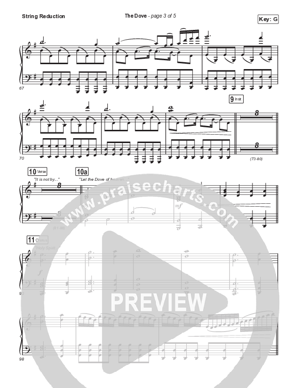The Dove (Unison/2-Part Choir) String Reduction (The Belonging Co / Kari Jobe / Arr. Mason Brown)