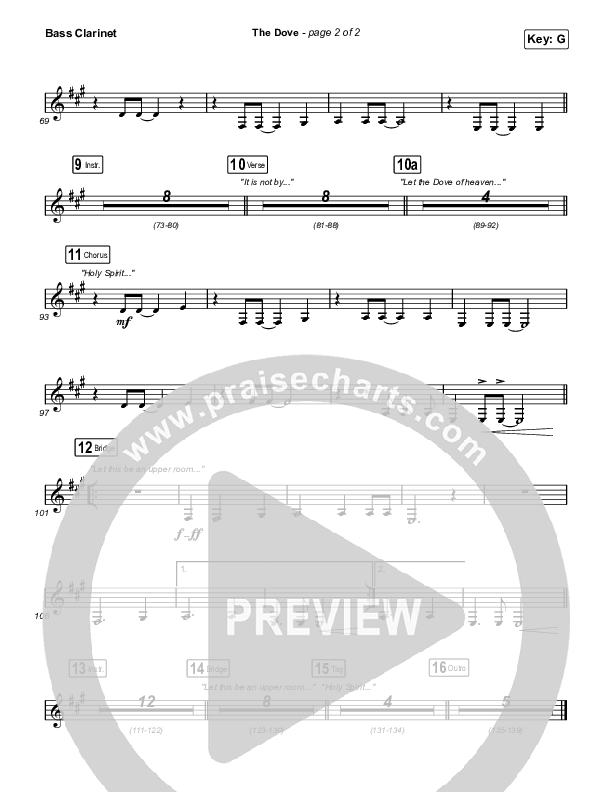 The Dove (Sing It Now SATB) Bass Clarinet (The Belonging Co / Kari Jobe / Arr. Mason Brown)
