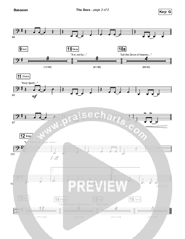 The Dove (Sing It Now SATB) Bassoon (The Belonging Co / Kari Jobe / Arr. Mason Brown)