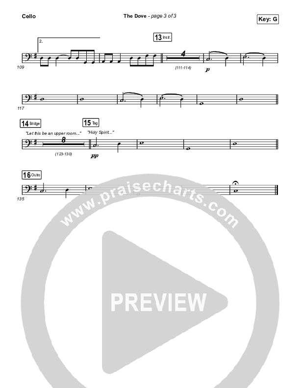 The Dove (Sing It Now SATB) Cello (The Belonging Co / Kari Jobe / Arr. Mason Brown)