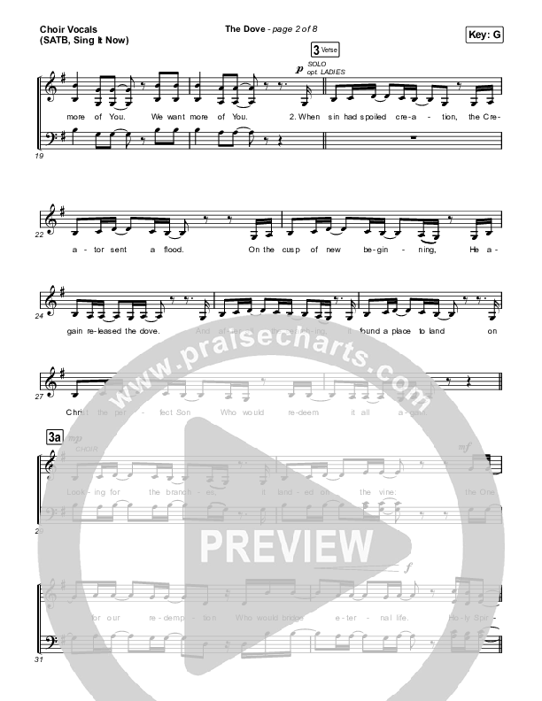 The Dove (Sing It Now SATB) Choir Sheet (SATB) (The Belonging Co / Kari Jobe / Arr. Mason Brown)