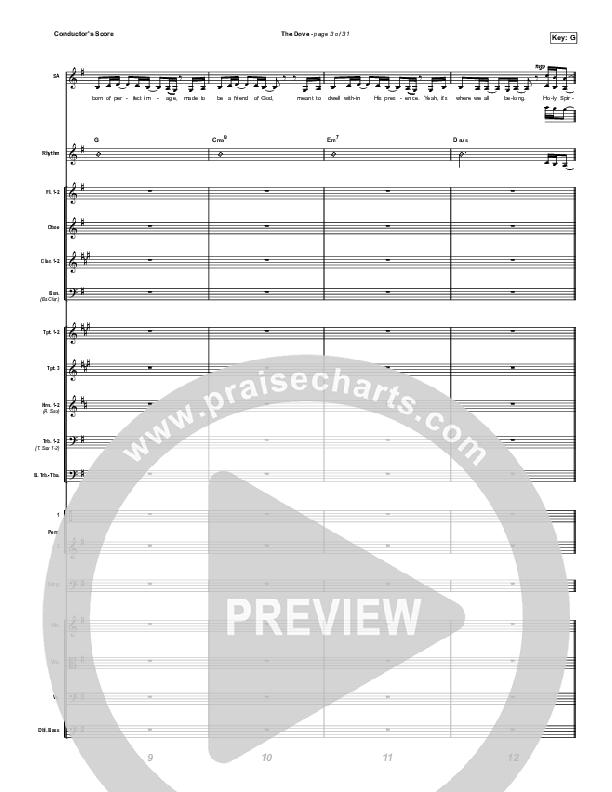The Dove (Sing It Now SATB) Conductor's Score (The Belonging Co / Kari Jobe / Arr. Mason Brown)