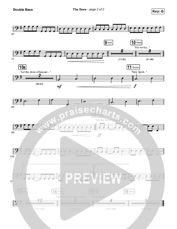 The Dove (Sing It Now SATB) Double Bass (The Belonging Co / Kari Jobe / Arr. Mason Brown)