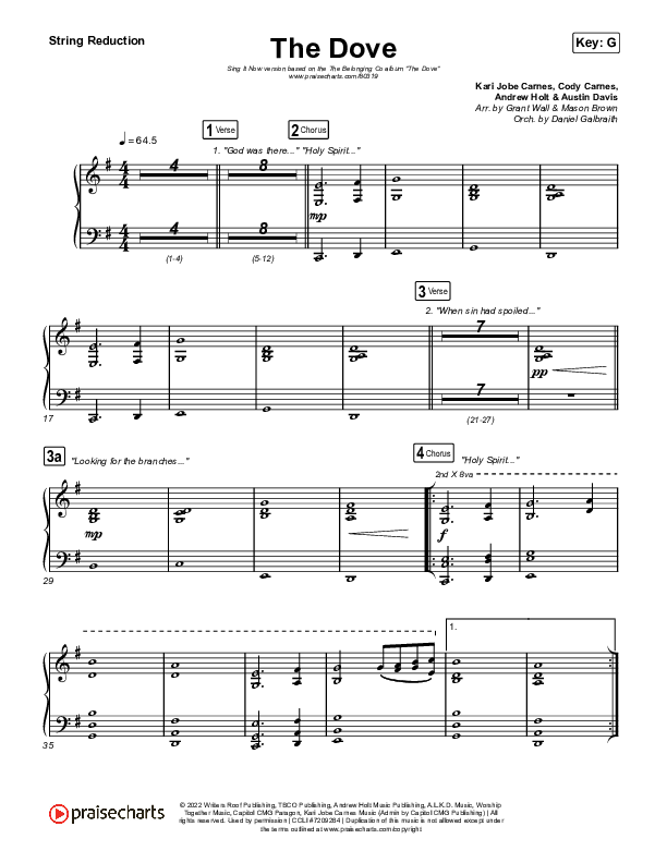 The Dove (Sing It Now SATB) String Reduction (The Belonging Co / Kari Jobe / Arr. Mason Brown)