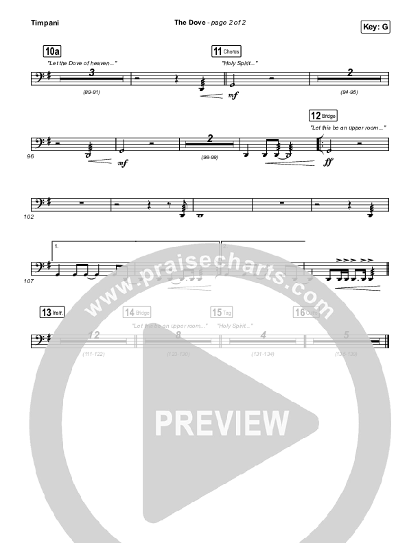 The Dove (Sing It Now SATB) Timpani (The Belonging Co / Kari Jobe / Arr. Mason Brown)