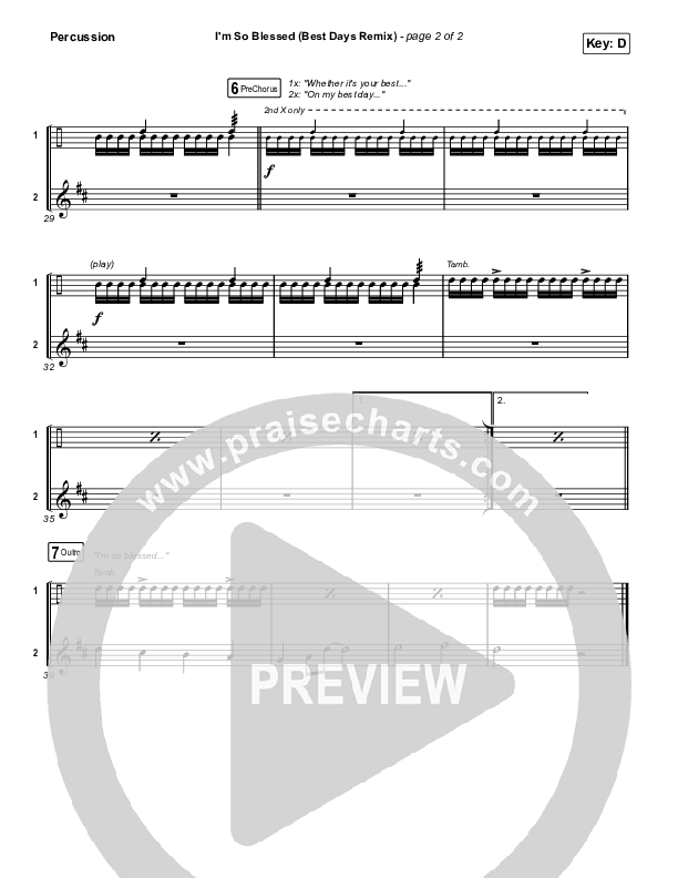 I'm So Blessed (Best Day Remix) Percussion (CAIN)