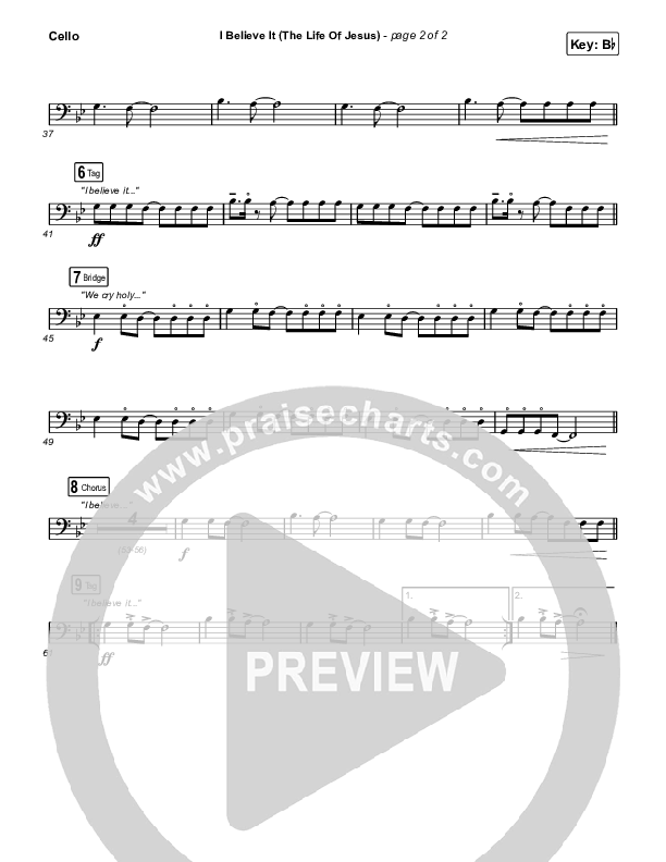 I Believe It (The Life Of Jesus) Cello (Jon Reddick)