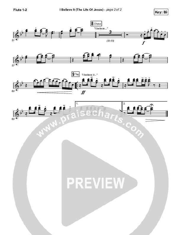I Believe It (The Life Of Jesus) Flute 1,2 (Jon Reddick)