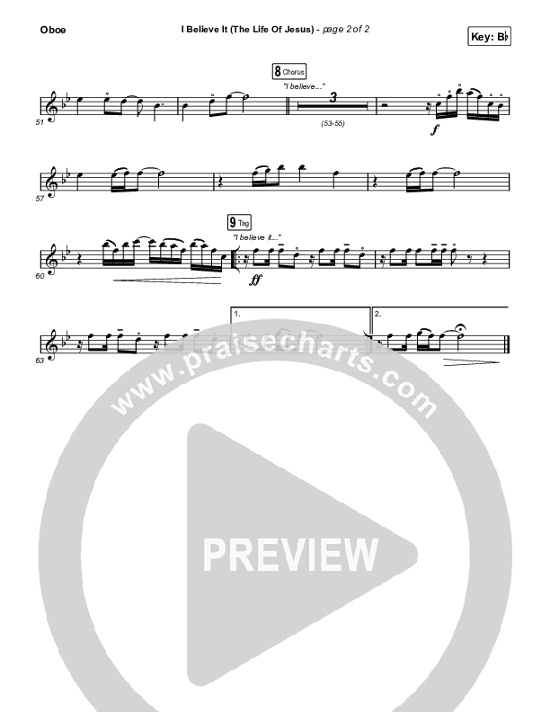 I Believe It (The Life Of Jesus) Oboe (Jon Reddick)
