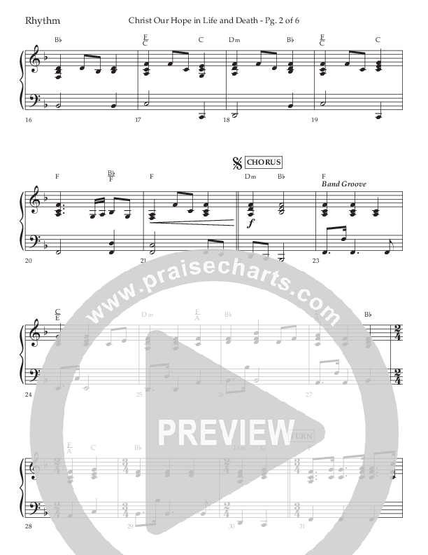 Christ Our Hope In Life And Death (Choral Anthem SATB) Lead Melody & Rhythm (Lifeway Choral / Arr. Jared Haschek / Orch. Lee Marcum)