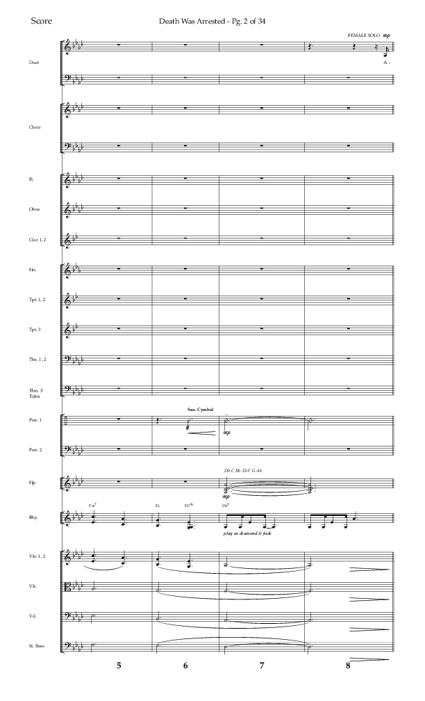 Death Was Arrested (Choral Anthem SATB) Orchestration (Lifeway Choral / Arr. Cliff Duren)