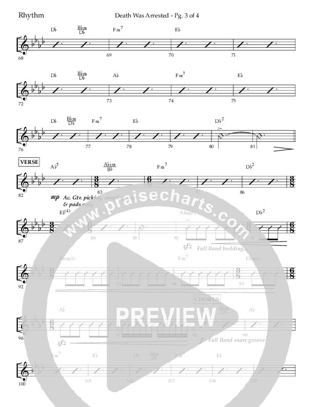 Death Was Arrested (Choral Anthem SATB) Lead Melody & Rhythm (Lifeway Choral / Arr. Cliff Duren)