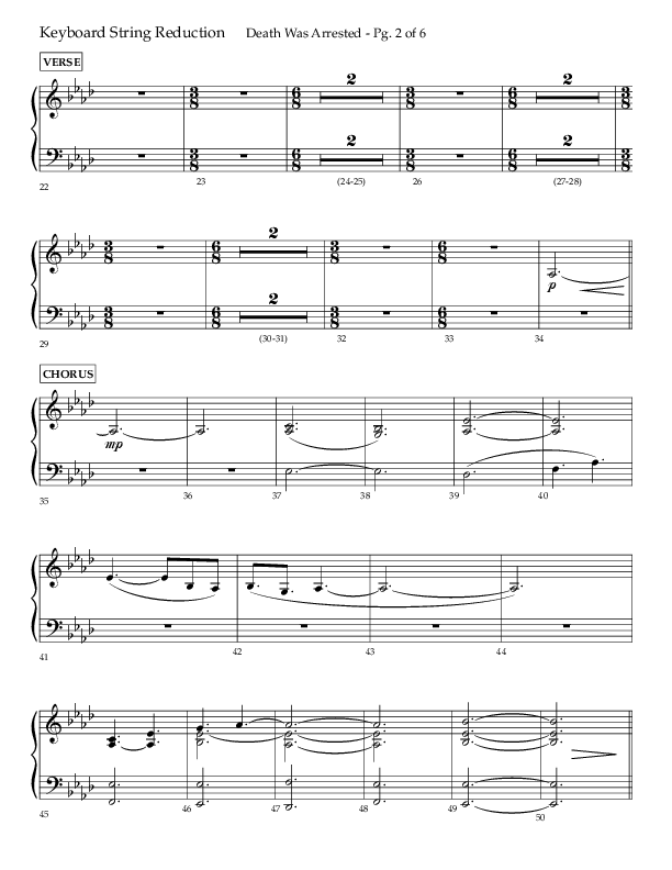 Death Was Arrested (Choral Anthem SATB) String Reduction (Lifeway Choral / Arr. Cliff Duren)