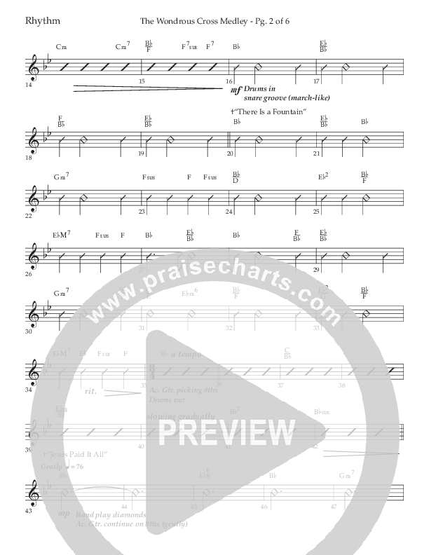 The Wondrous Cross Medley (Choral Anthem SATB) Lead Melody & Rhythm (Lifeway Choral / Arr. John Bolin / Orch. David Clydesdale)