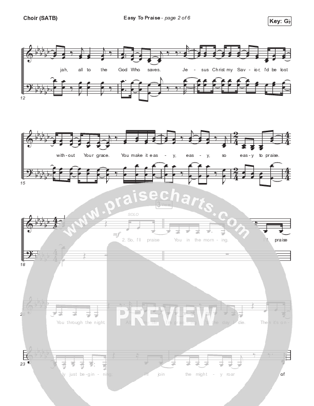 Easy To Praise Choir Sheet (SATB) (Patrick Mayberry)