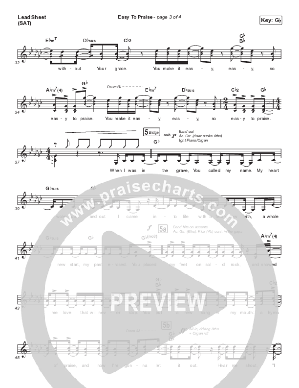 Easy To Praise Lead Sheet (SAT) (Patrick Mayberry)