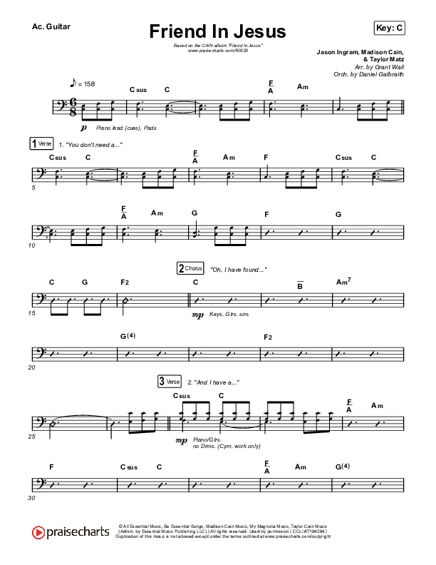 Friend In Jesus Acoustic Guitar (CAIN)