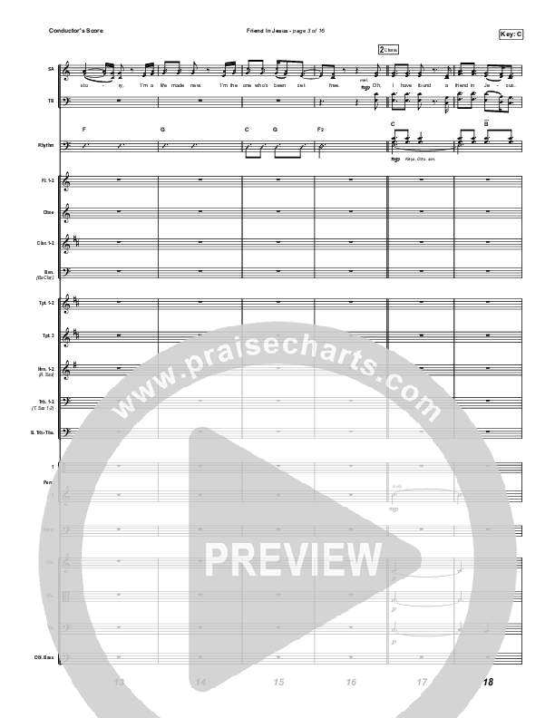 Friend In Jesus Conductor's Score (CAIN)