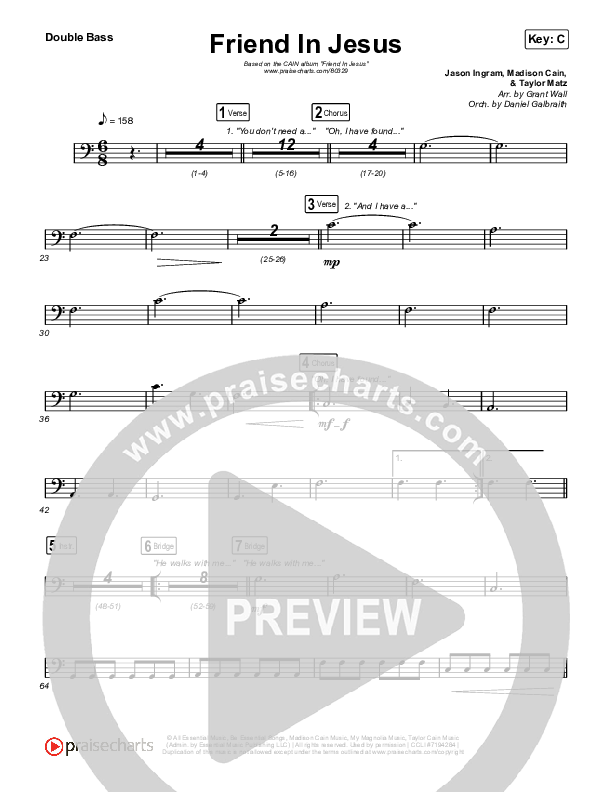 Friend In Jesus String Bass (CAIN)