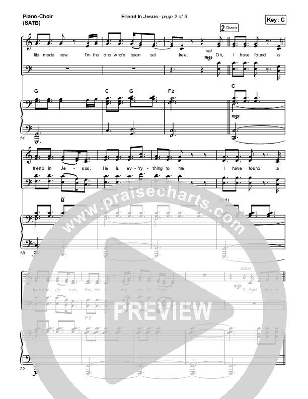 Friend In Jesus Piano/Vocal Pack (CAIN)