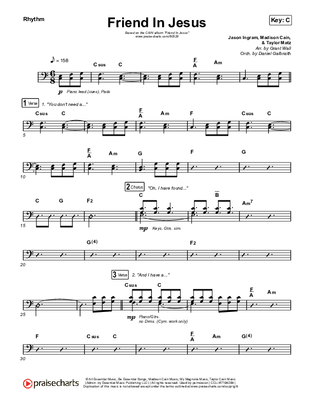 Friend In Jesus Rhythm Pack (CAIN)