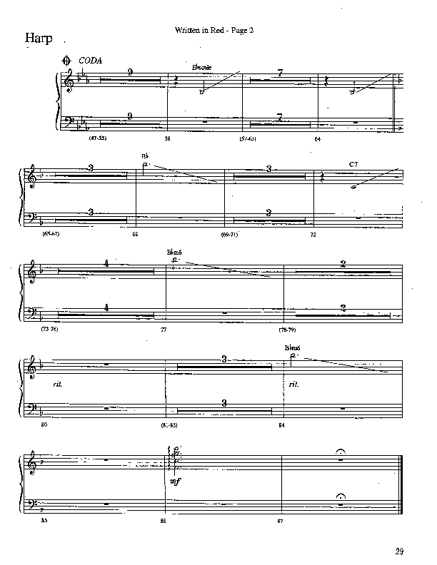 Written In Red (Choral Anthem SATB) Harp (Word Music Choral / Arr. Camp Kirkland)