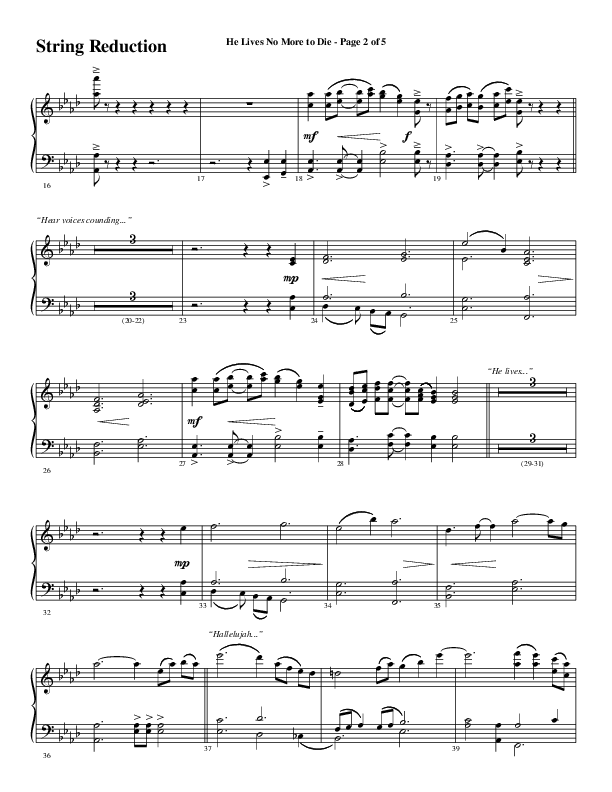 He Lives No More To Die (Choral Anthem SATB) String Reduction (Word Music Choral / Arr. Steve Mauldin)