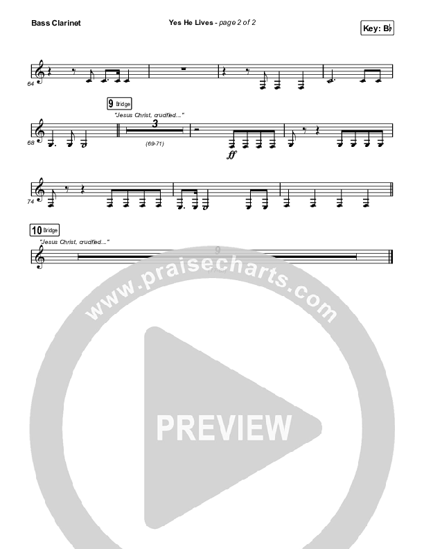 Yes He Lives Bass Clarinet (Hannah Hobbs)