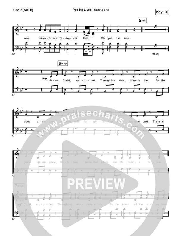 Yes He Lives Choir Sheet (SATB) (Hannah Hobbs)