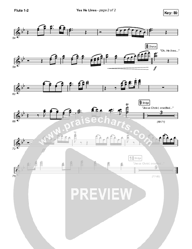 Yes He Lives Flute 1,2 (Hannah Hobbs)