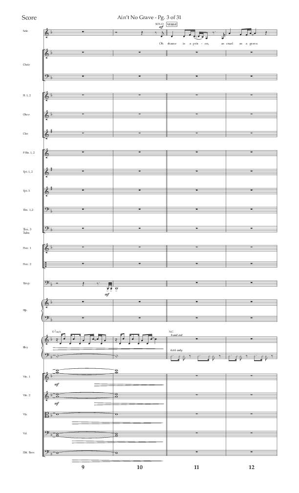 Ain't No Grave (Choral Anthem SATB) Conductor's Score (Lifeway Choral / Arr. Trey Ivey)