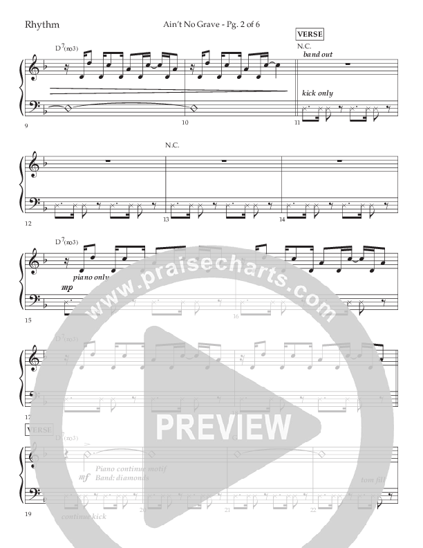 Ain't No Grave (Choral Anthem SATB) Lead Melody & Rhythm (Lifeway Choral / Arr. Trey Ivey)