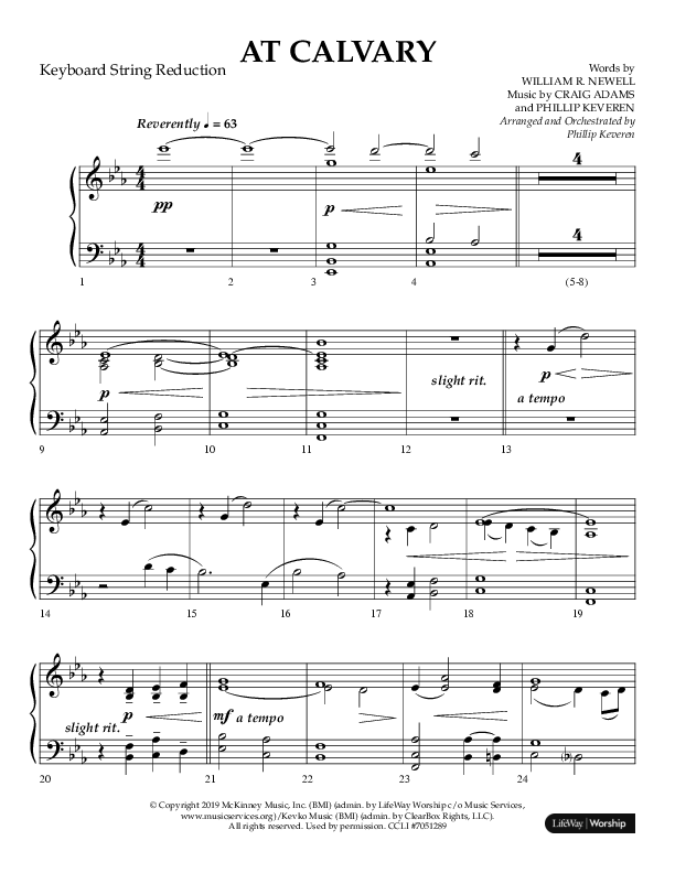 At Calvary (Choral Anthem SATB) String Reduction (Lifeway Choral / Arr. Phillip Keveren)