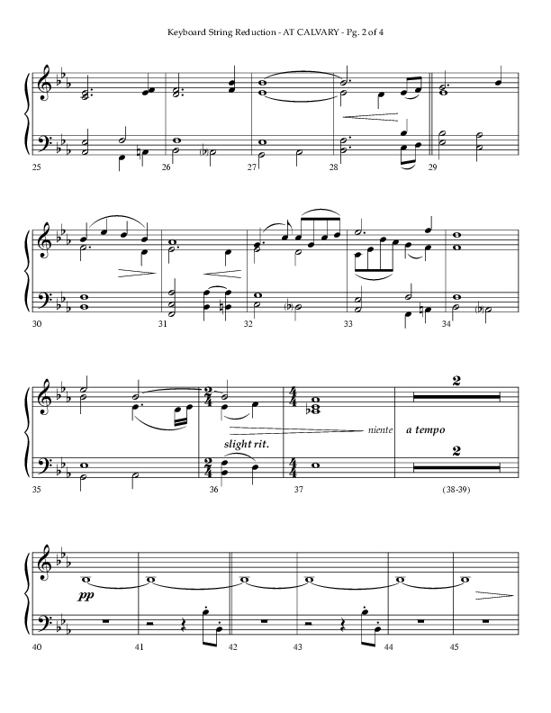At Calvary (Choral Anthem SATB) String Reduction (Lifeway Choral / Arr. Philip Keveren)