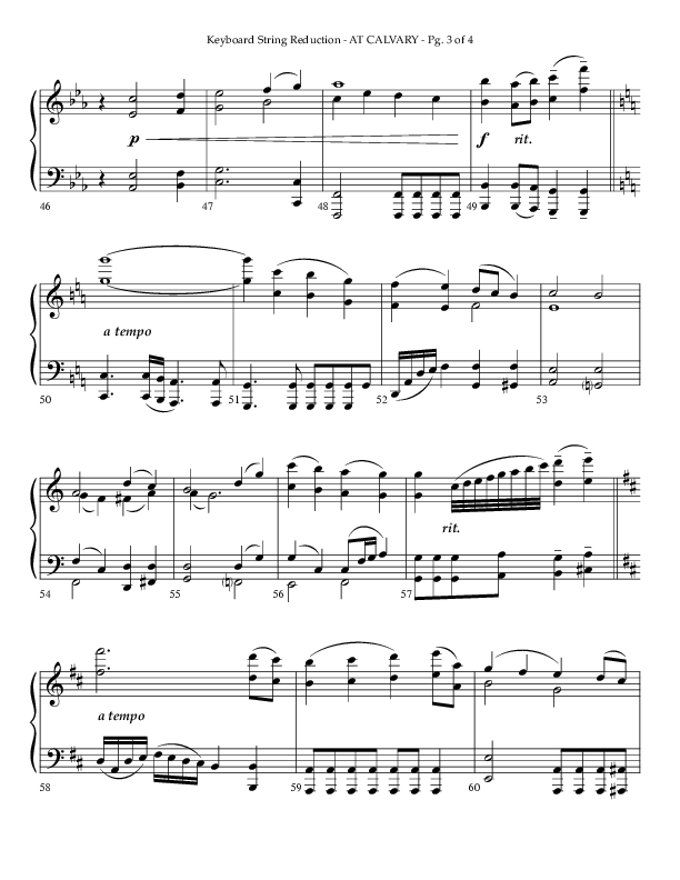 At Calvary (Choral Anthem SATB) String Reduction (Lifeway Choral / Arr. Phillip Keveren)