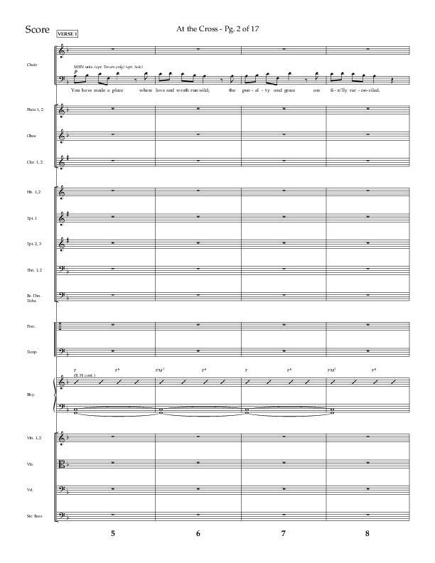 At The Cross (Choral Anthem SATB) Orchestration (Lifeway Choral / Arr. Danny Mitchell)