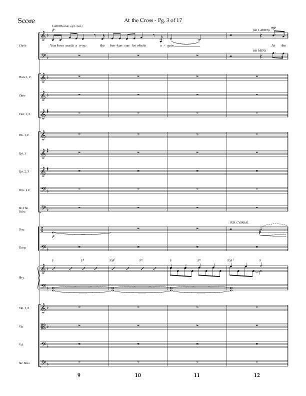 At The Cross (Choral Anthem SATB) Conductor's Score (Lifeway Choral / Arr. Danny Mitchell)