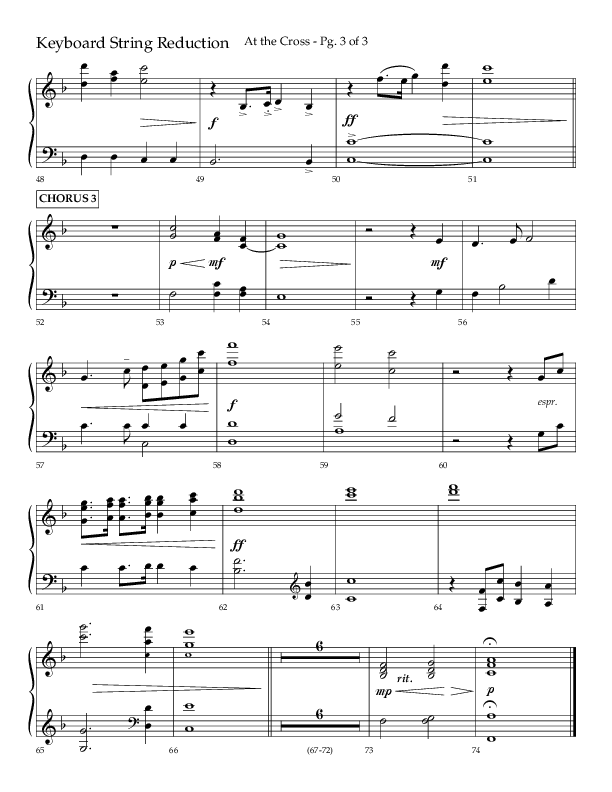 At The Cross (Choral Anthem SATB) String Reduction (Lifeway Choral / Arr. Danny Mitchell)