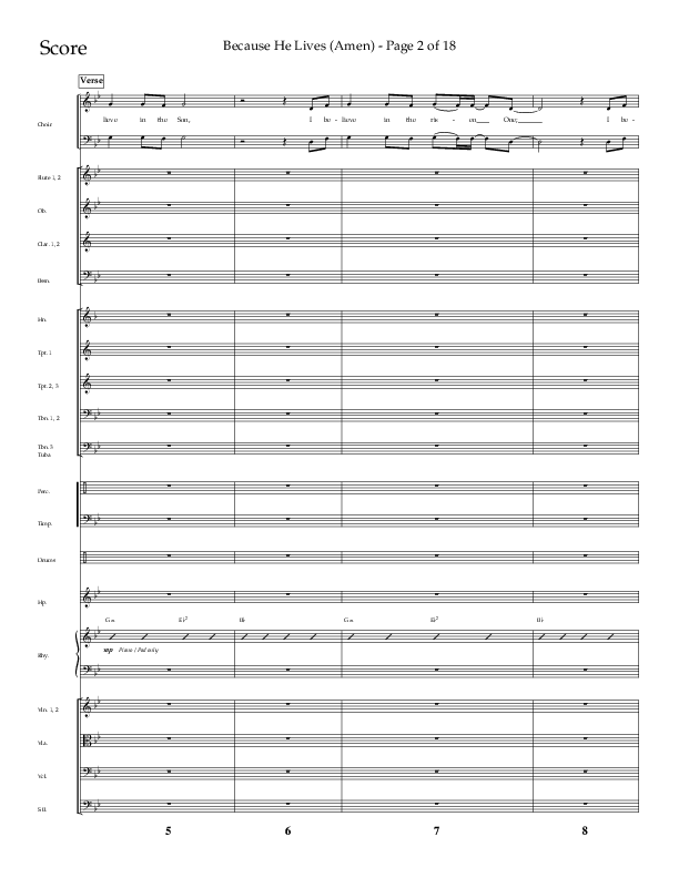 Because He Lives (Amen) (Choral Anthem SATB) Conductor's Score (Lifeway Choral / Arr. Camp Kirkland)