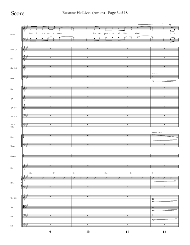 Because He Lives (Amen) (Choral Anthem SATB) Conductor's Score (Lifeway Choral / Arr. Camp Kirkland)